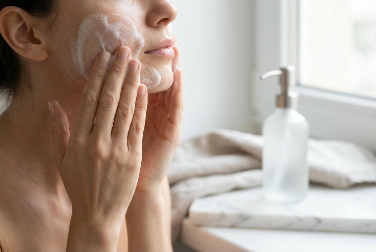 Gel nettoyant visage : moussage, massage et rinçage optimaux