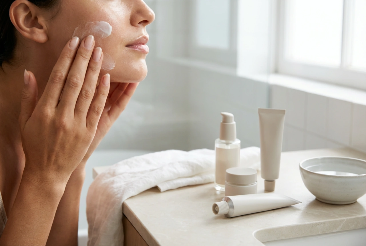 Routine matinale avec une crème hydratante SPF : ordre et application
