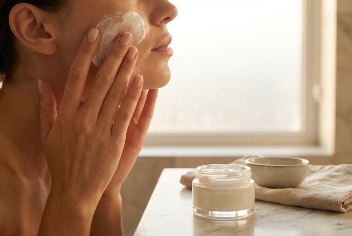 Masque de nuit pour le visage : préparation de la peau et application