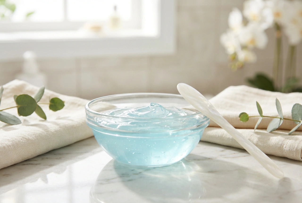 Masque gel pour le visage : effet rafraîchissant, application et rinçage