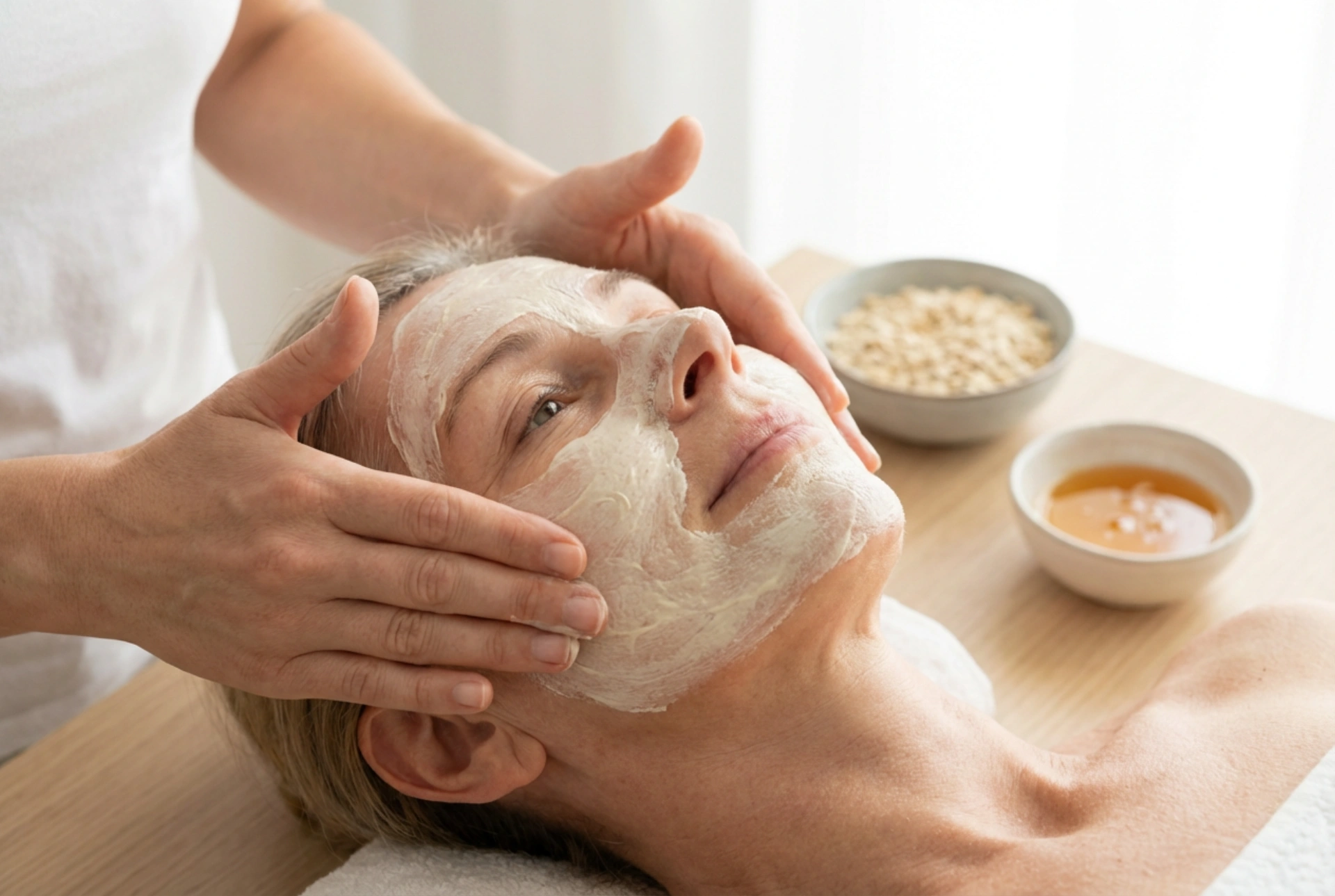 Masques visage maison après 60 ans : formules douces et méthode d'application