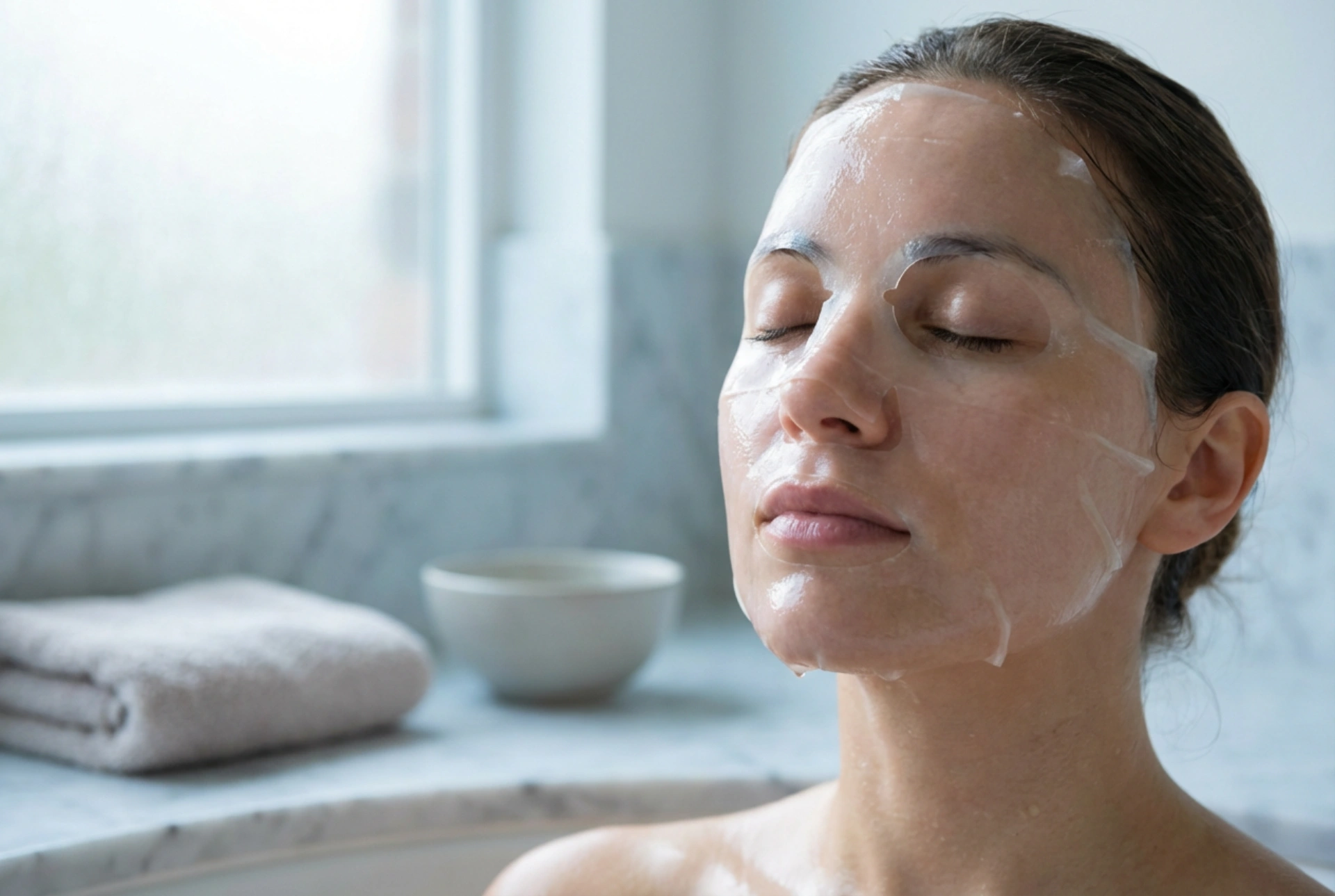 Masque hydrogel pour le visage : effet rafraîchissant, adhérence et temps de pose