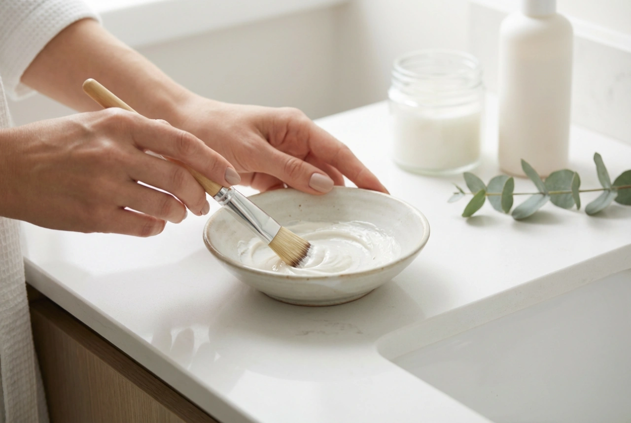 Masque purifiant pour le visage étape par étape : application et rinçage