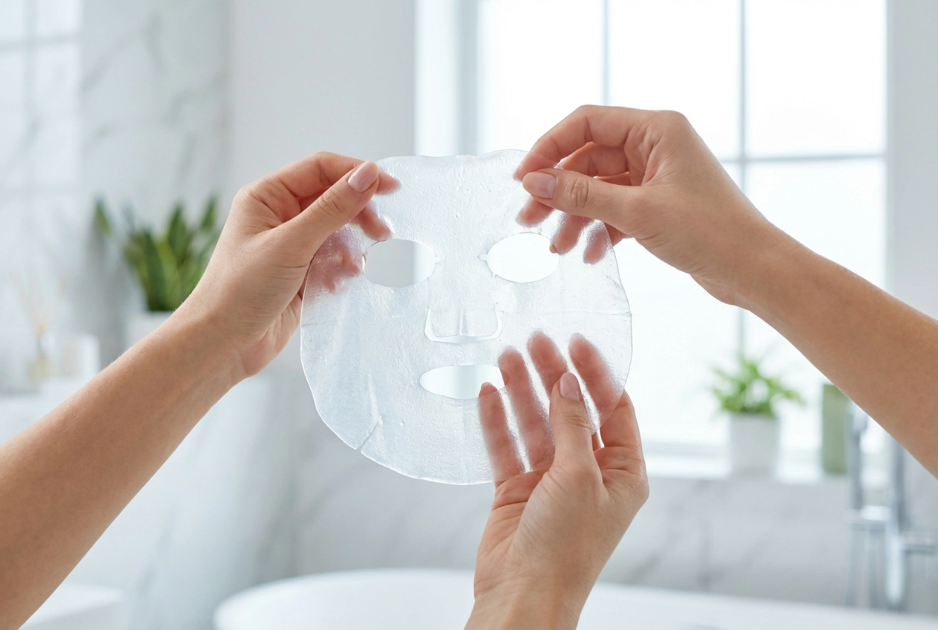 Masque hydrogel pour le visage : fraîcheur, application et retrait