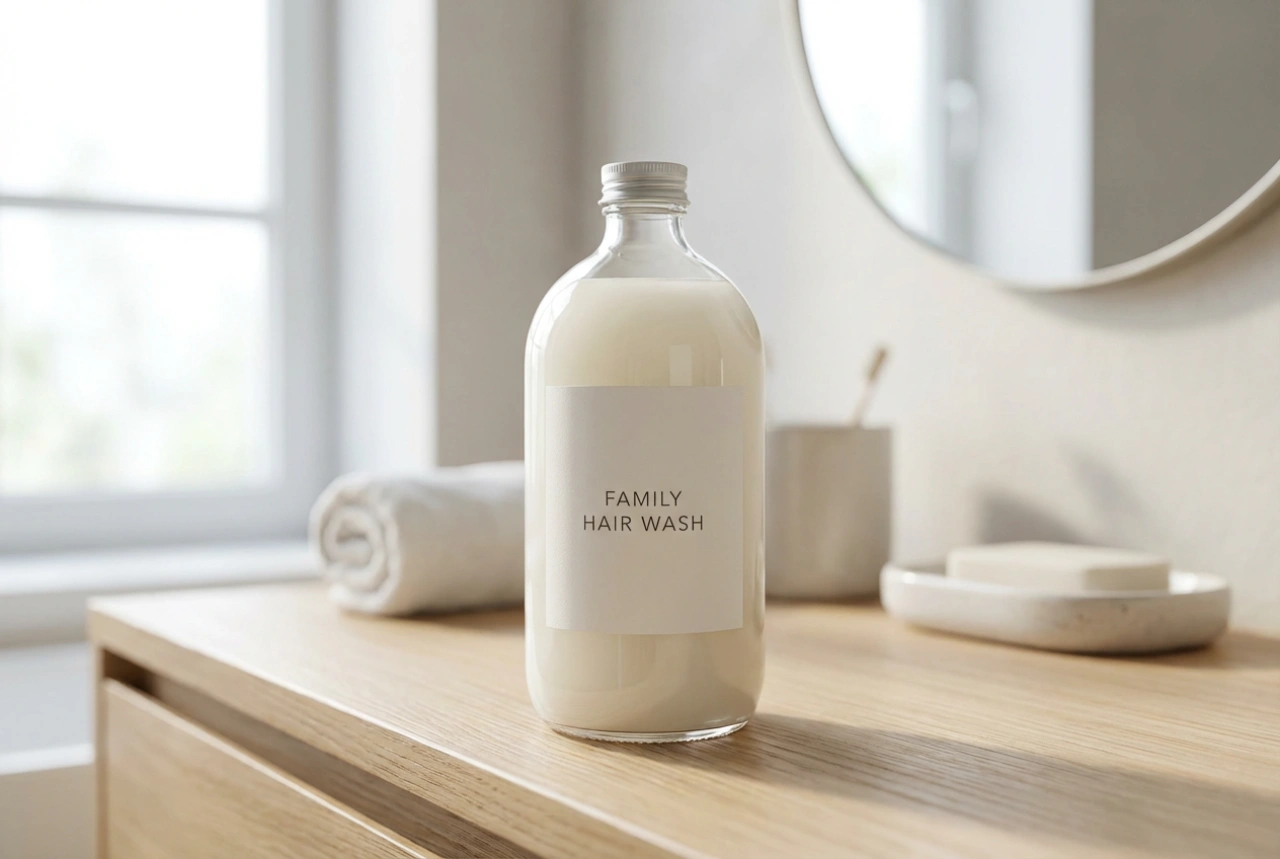Shampooing familial : composition simple, lavage doux et économies
