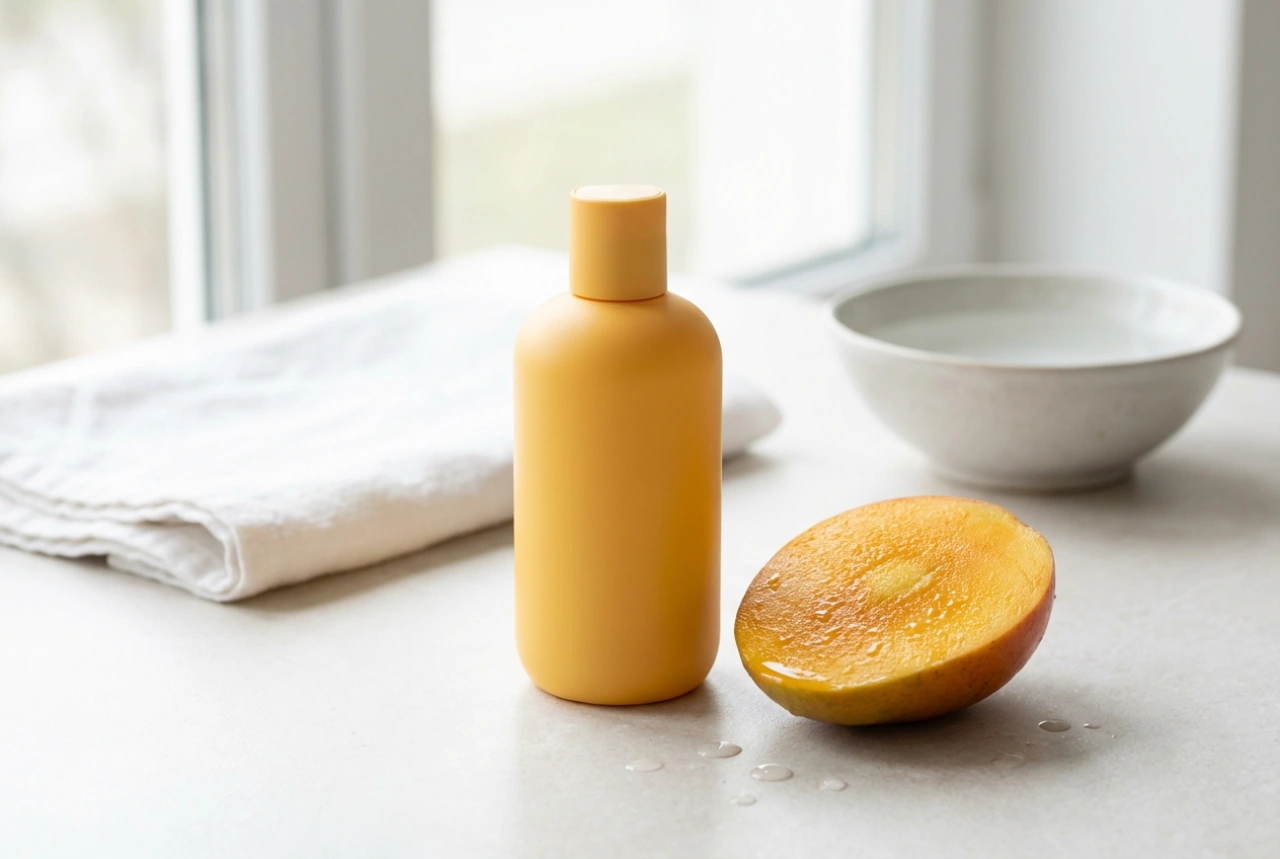 Shampoing à la mangue : lavage délicat et rafraîchissement parfumé des cheveux