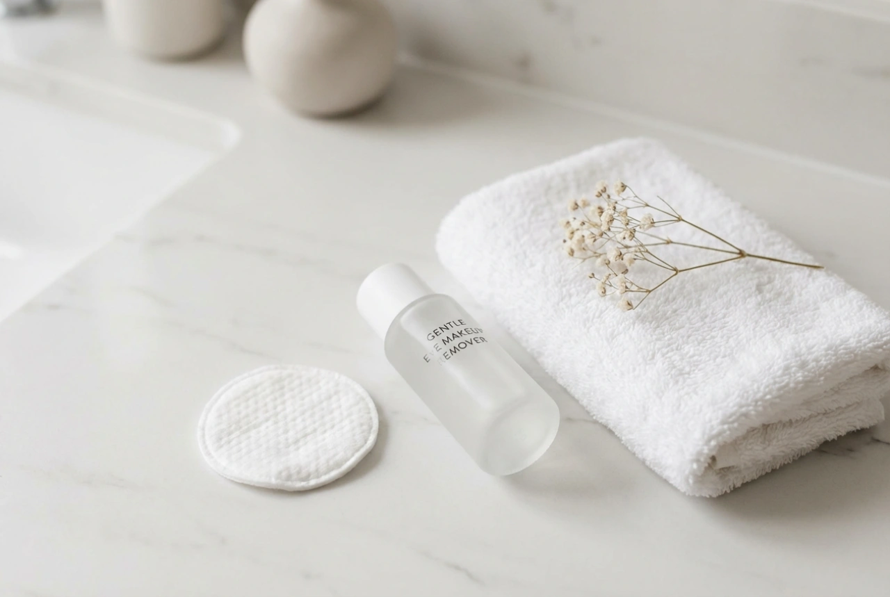 Démaquillage des yeux sans irritation : coton, temps de contact et nettoyage minutieux