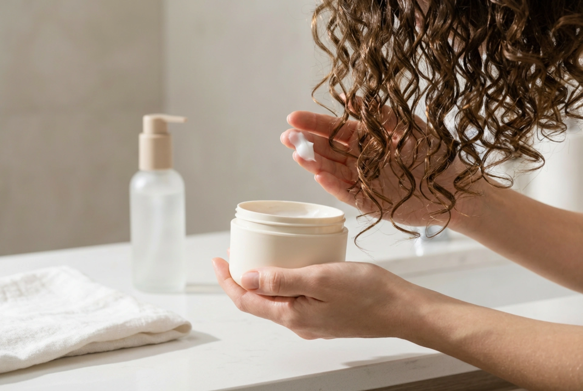 Après-shampoing sans rinçage pour cheveux bouclés : la méthode d'application LOC/LOG