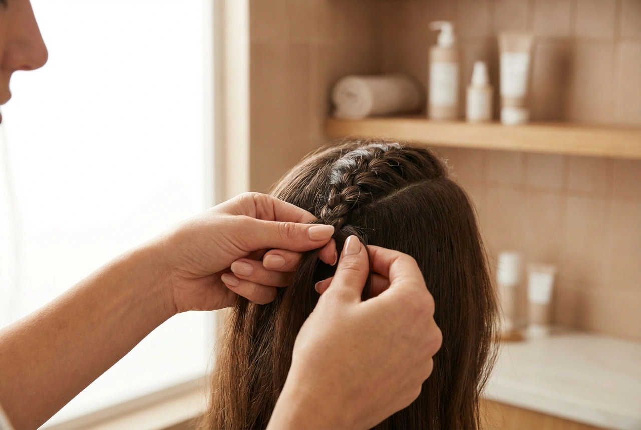 Petites tresses, grand effet : une coiffure tressée étape par étape