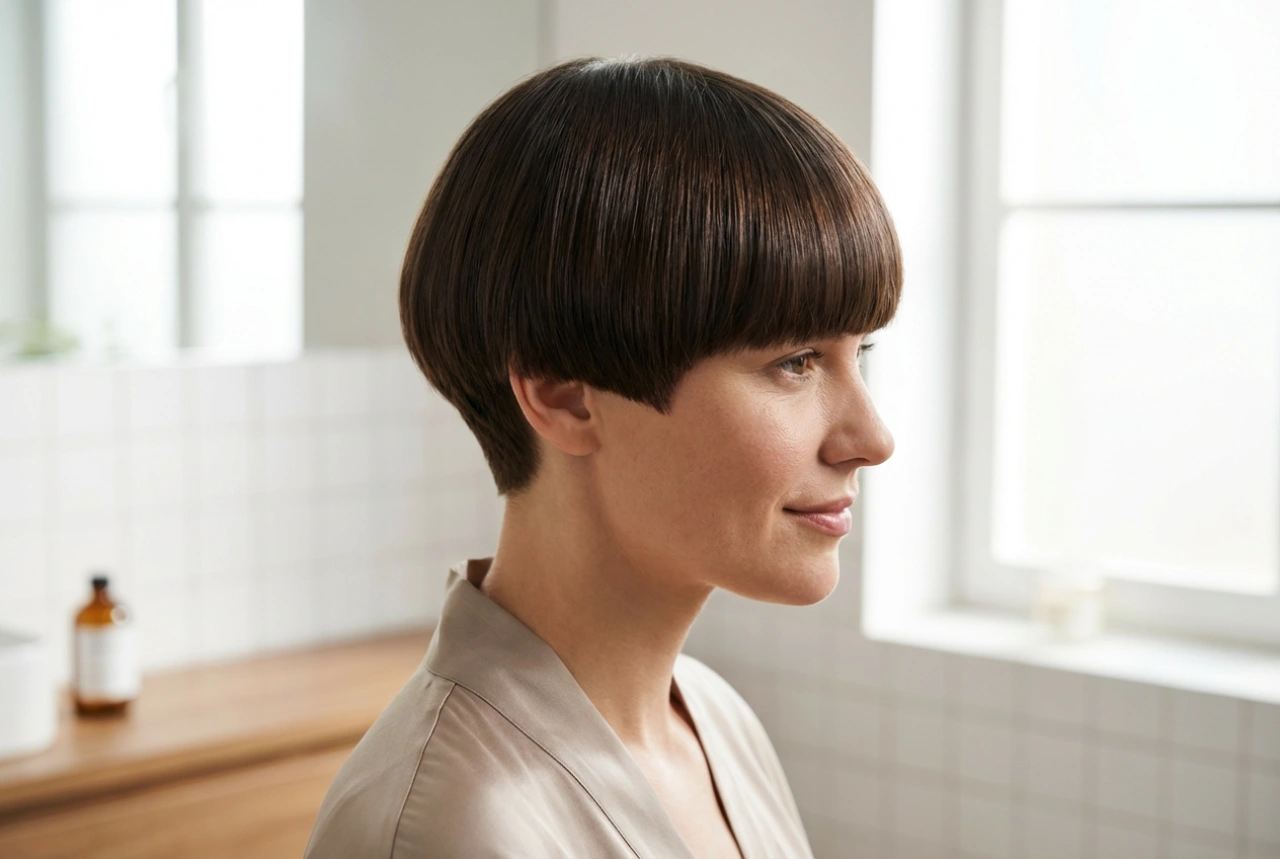 La coupe au bol pour femme : modelage lisse et contrôle du volume