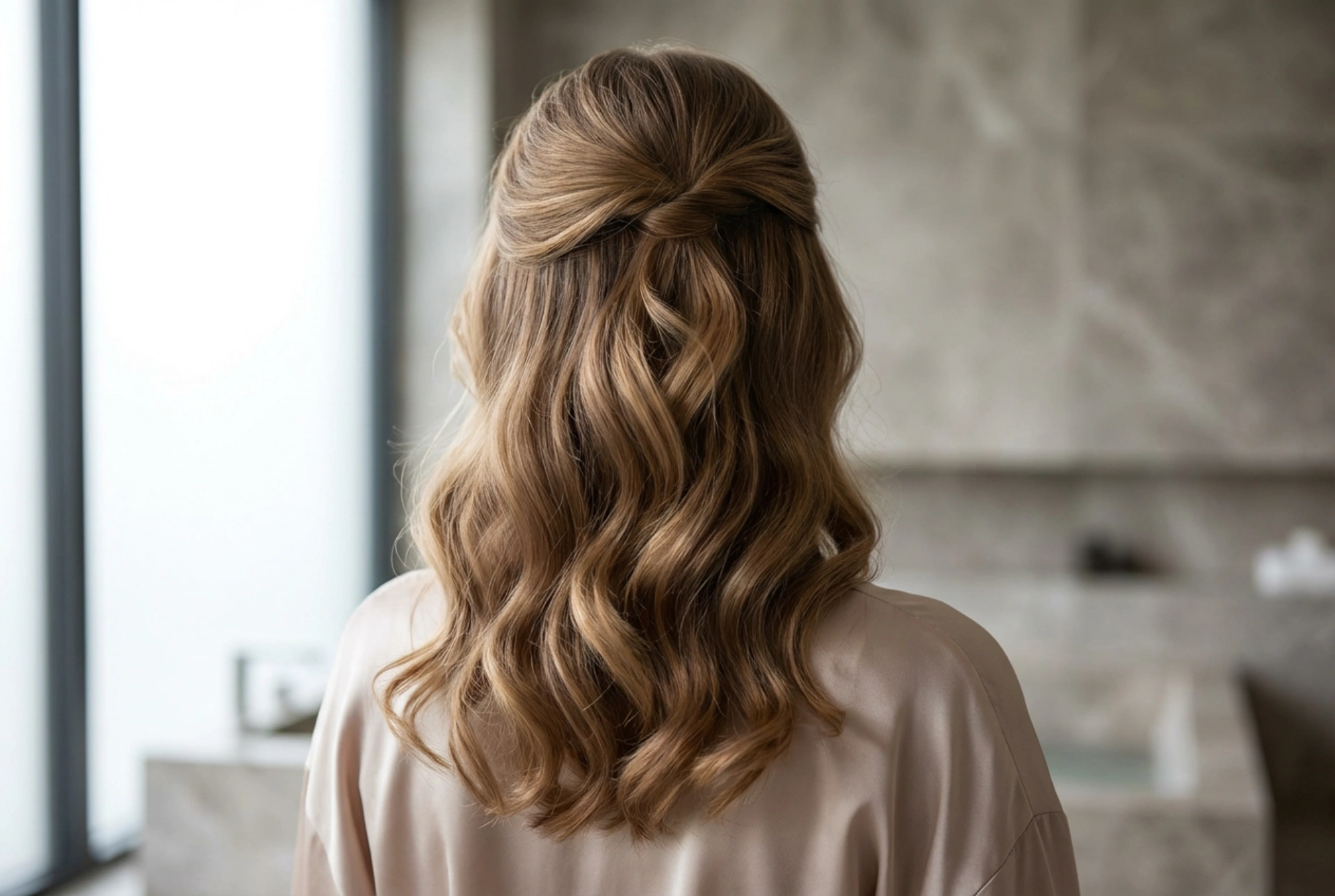 Cheveux mi-longs et coiffures pour femmes : ondulations, demi-attaches et volume