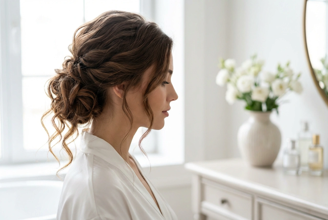 Coiffure pour la mère des mariés : chignons élégants et ondulations étape par étape