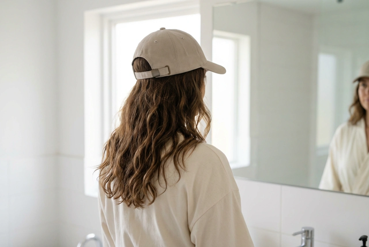 Coiffure avec une casquette : attaches rapides et ondulations résistantes à l'écrasement
