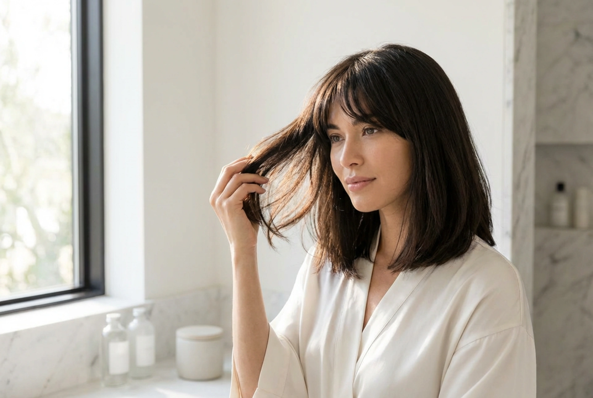 Coiffure : le bob long avec frange étape par étape et coiffage quotidien