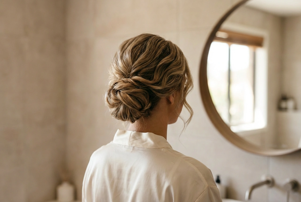 Coiffure élégante pour toute occasion : chignons lisses et ondulations