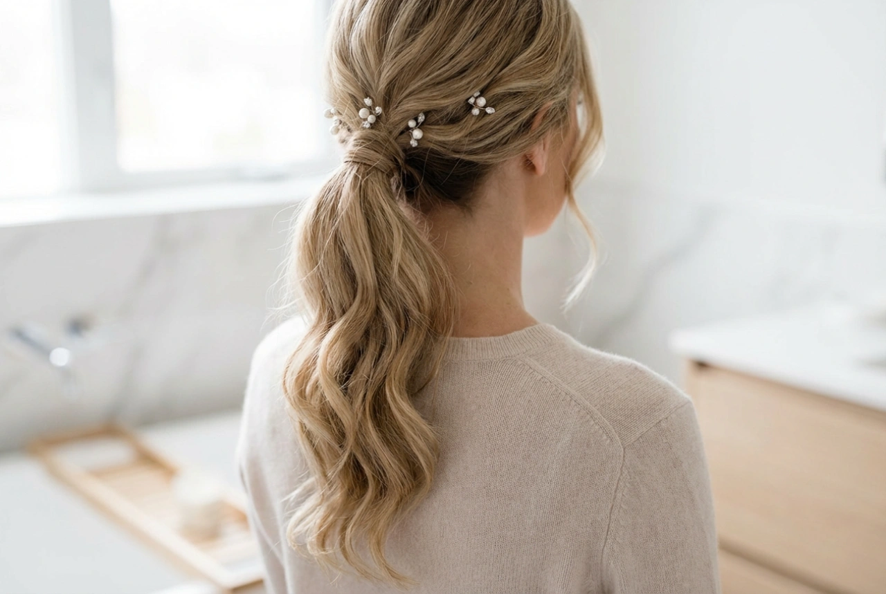 Queue de cheval pour un mariage : élégance, ondulations et accessoires