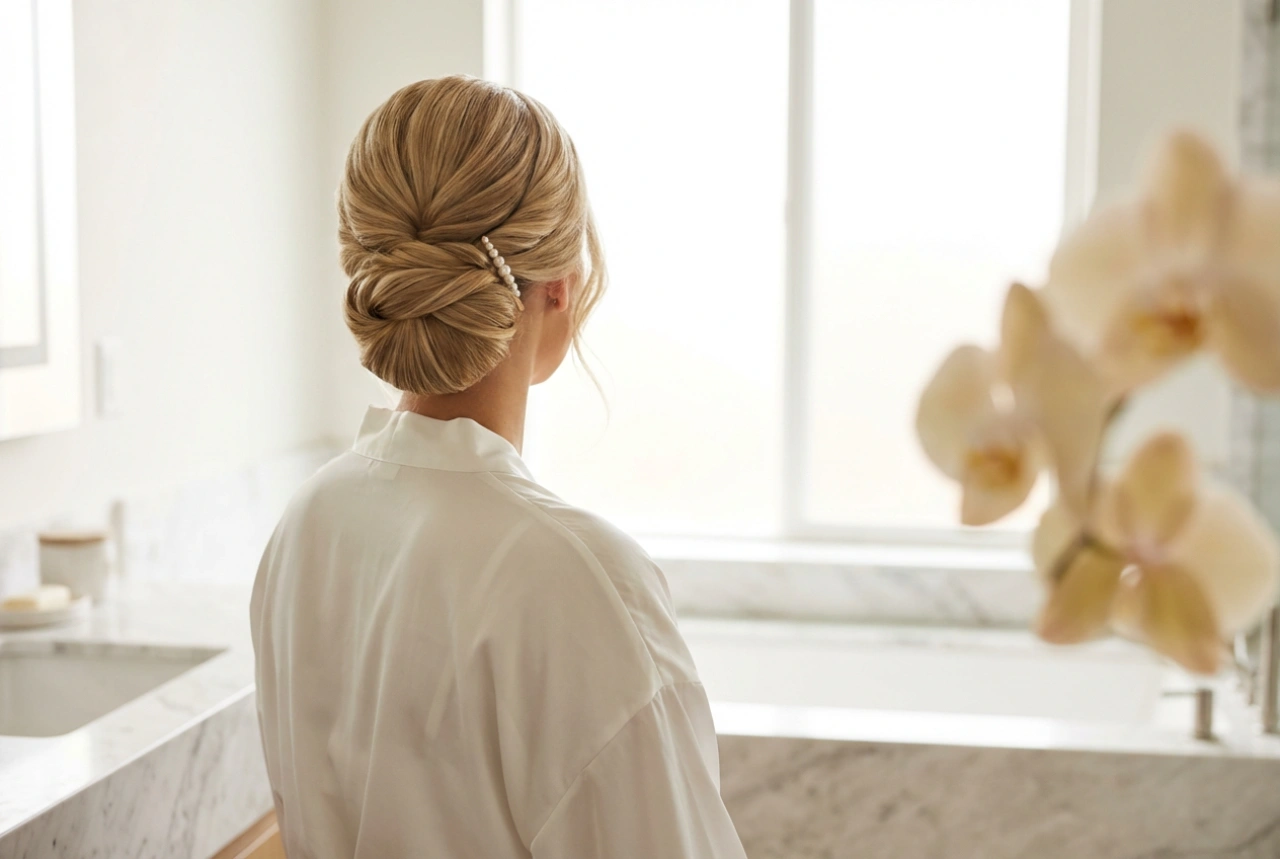 Coiffure de mariage pour la mère de la mariée : un chignon élégant étape par étape