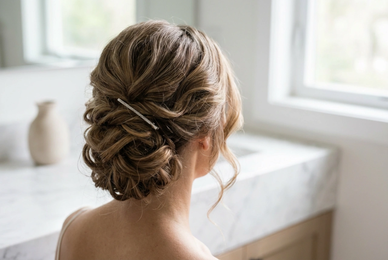 Coiffures de mariage avec boucles et ondulations : créer un style durable