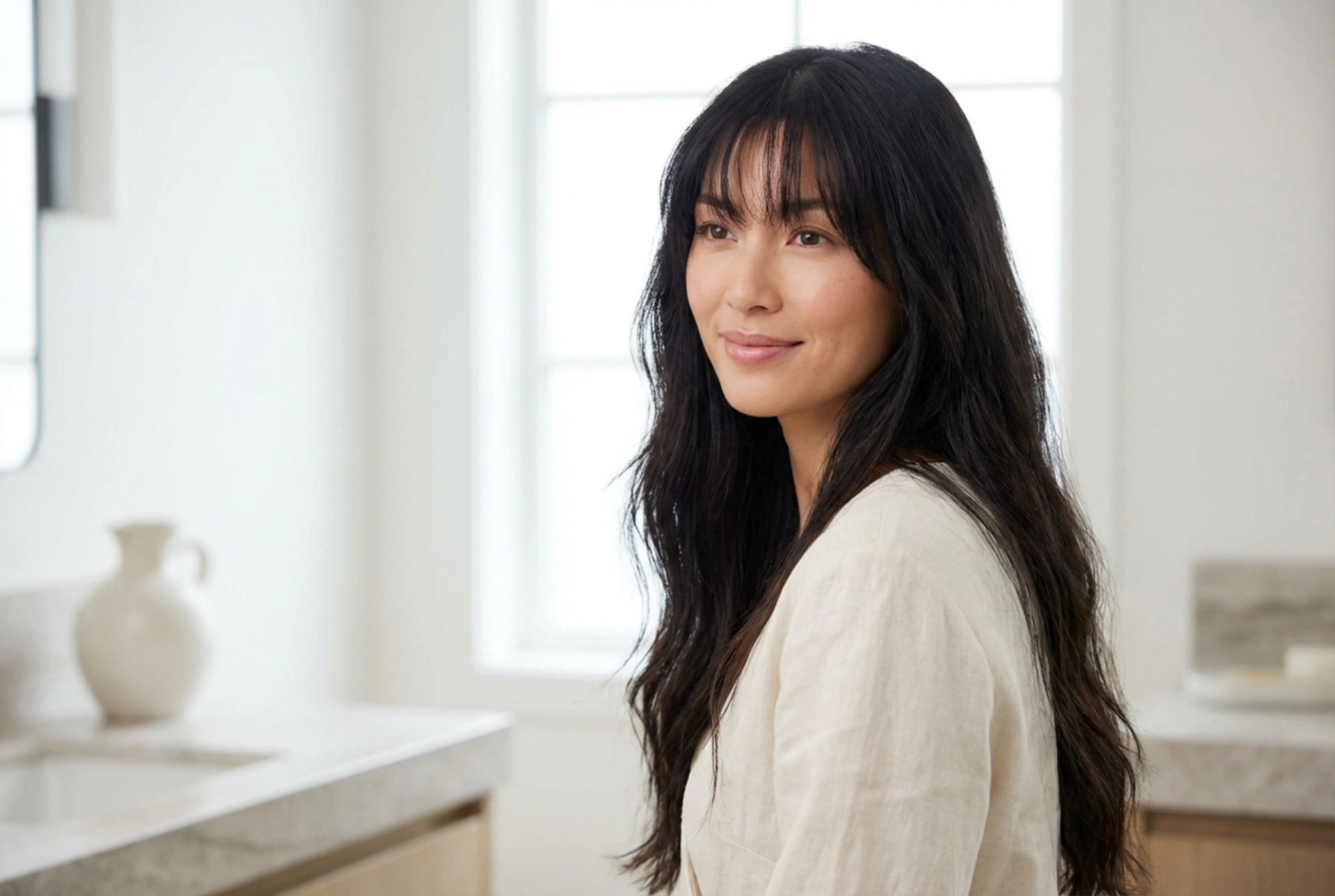 Étape par étape : coiffure avec frange sur cheveux longs et sa durabilité