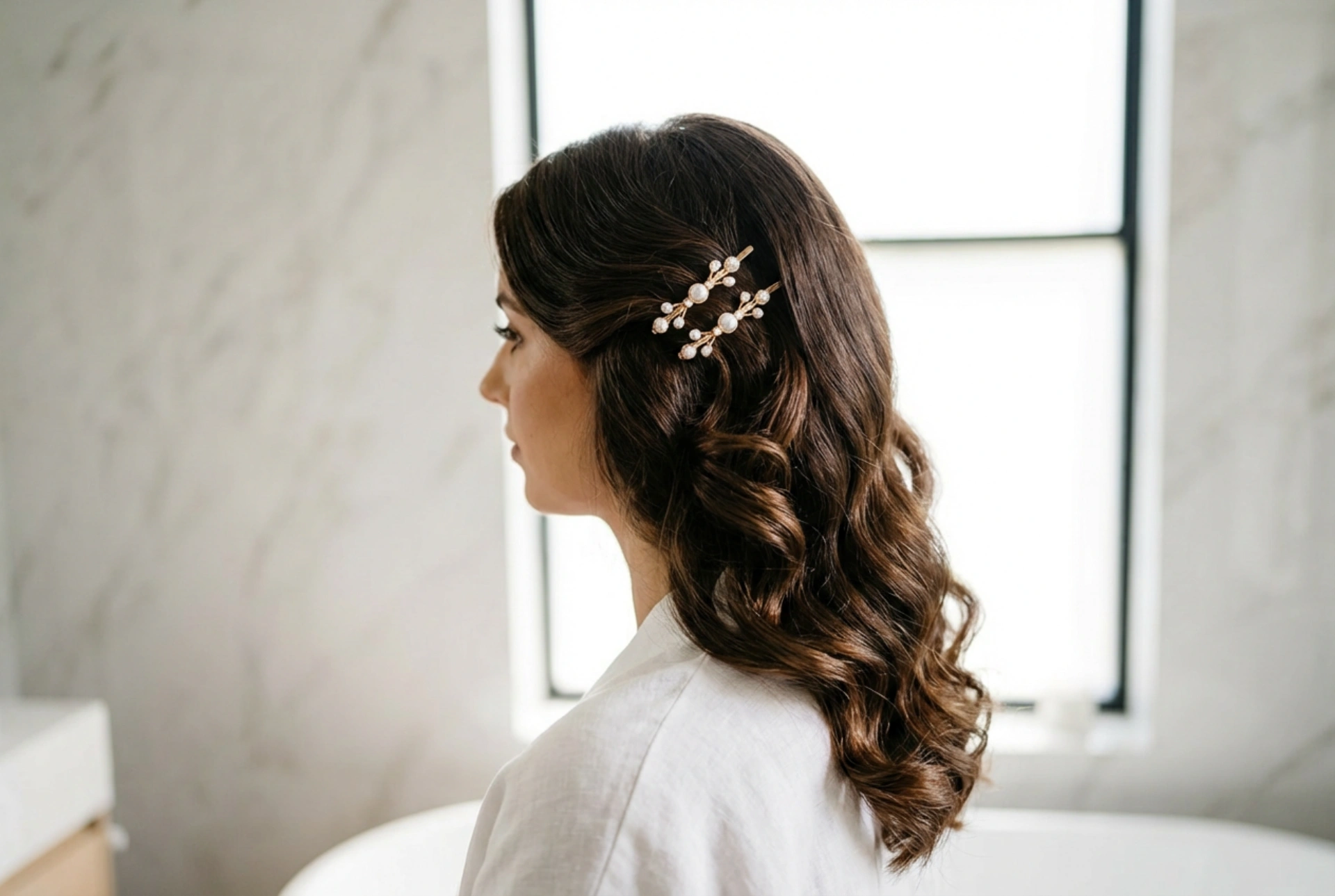 Accents décoratifs : coiffure avec barrettes, sections et ondulations étape par étape