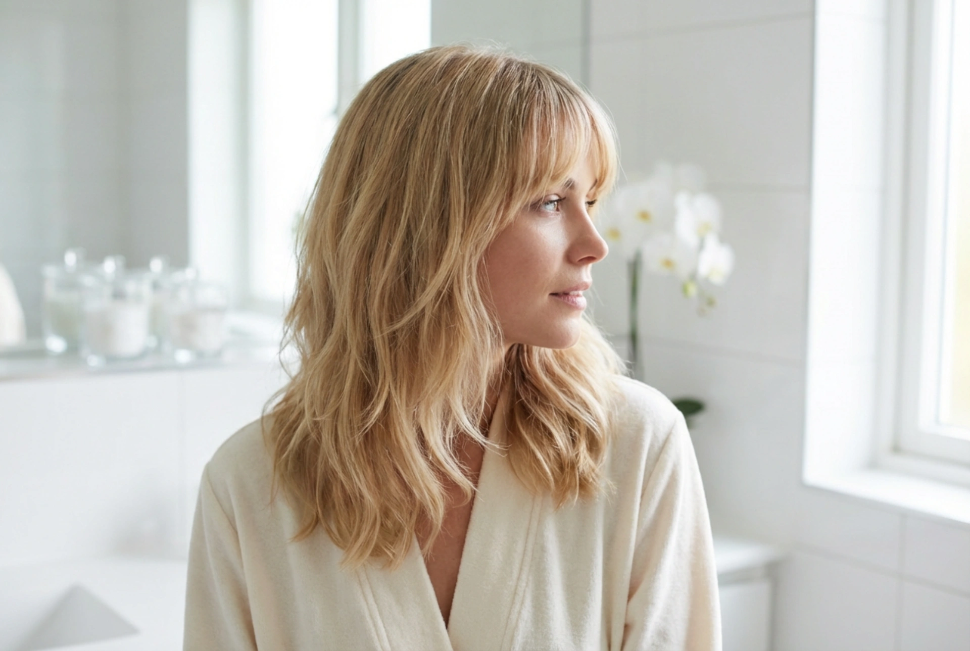 Coiffures pour cheveux fins avec une frange : coupes et coiffages astucieux