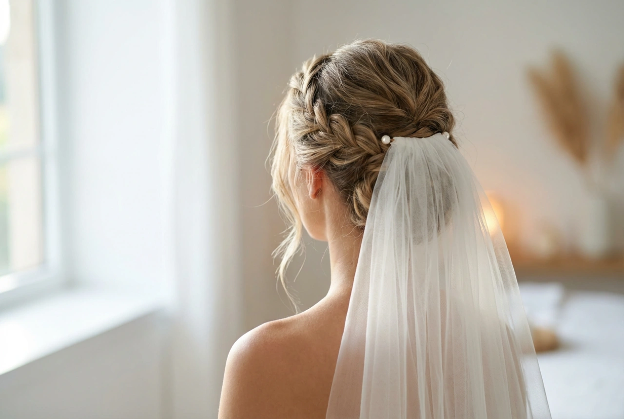 Voile sans souci : des coiffures de mariage avec voile qui tiennent