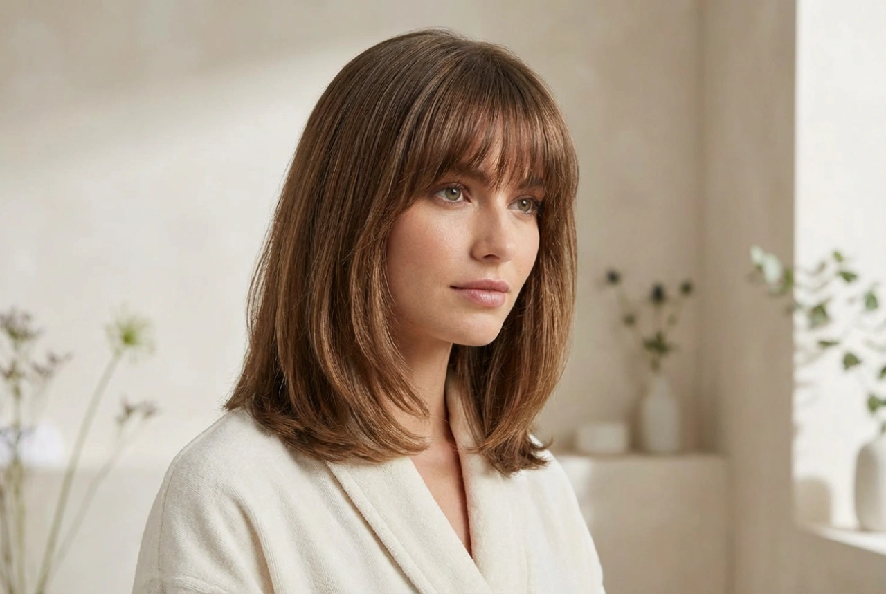 Cheveux mi-longs et frange : coiffures et stylisation étape par étape