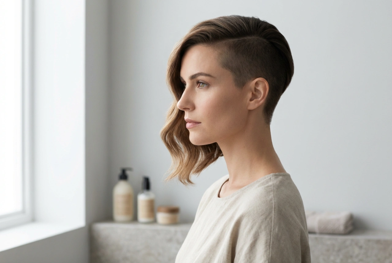 Caractère asymétrique : comment coiffer et entretenir une coupe avec un côté rasé
