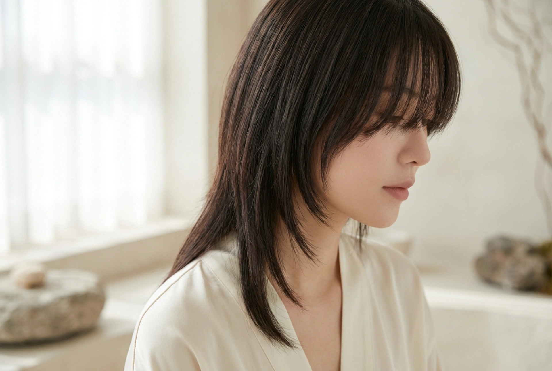 La frange idéale pour un visage rond : guide pour affiner vos traits