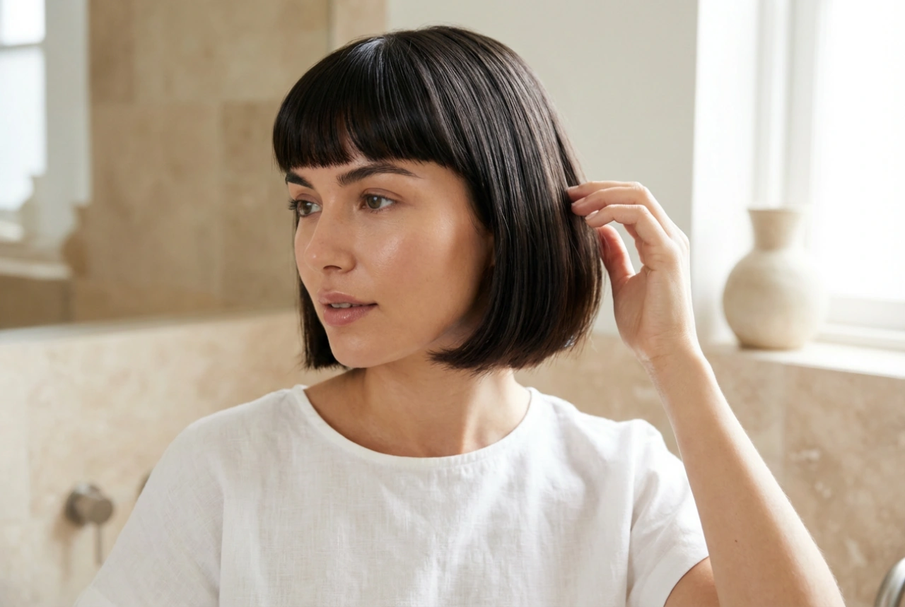 La frange courte : coiffage au quotidien et gestion de la repousse