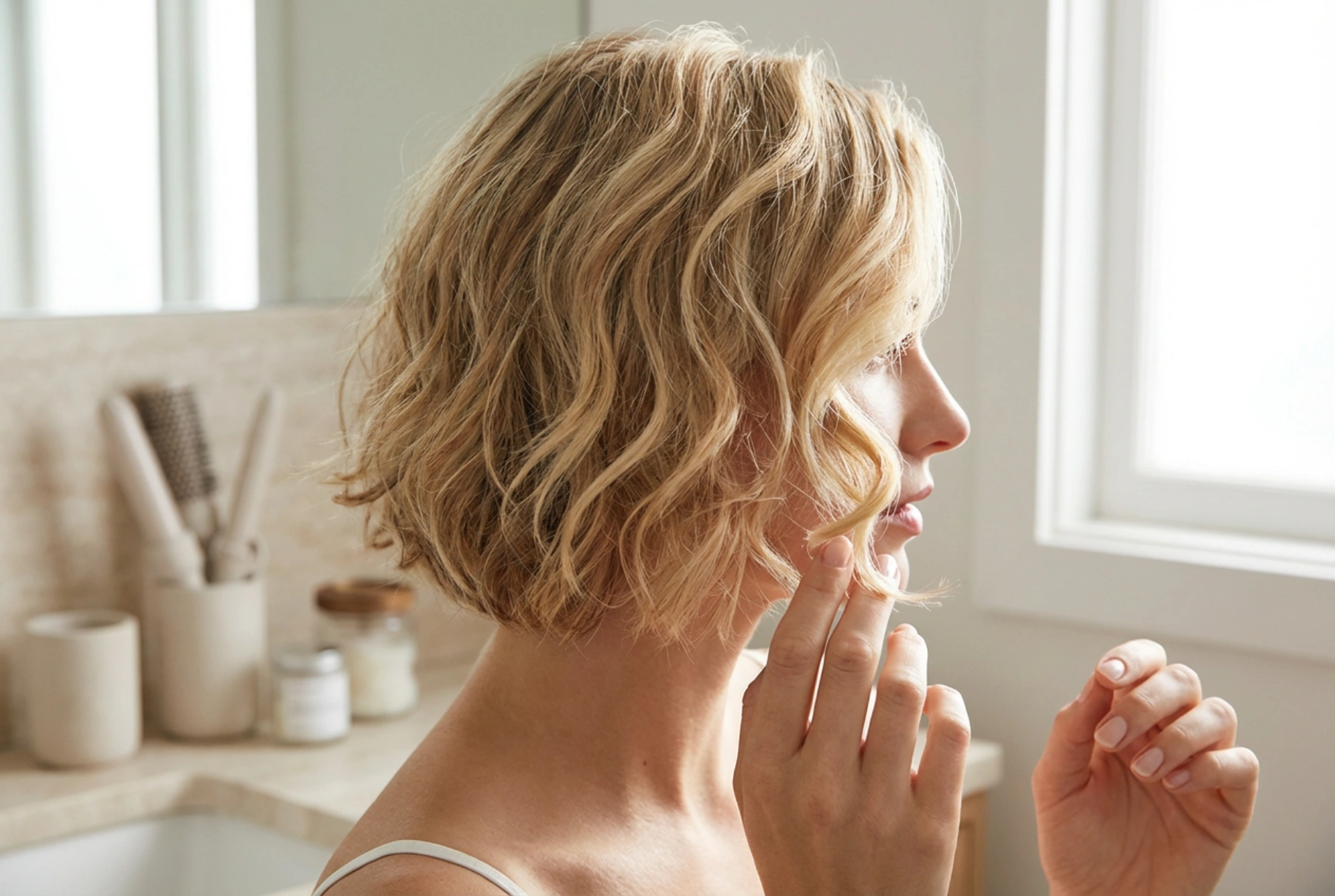 Cheveux courts ondulés : comment créer un coiffage texturé et des boucles durables