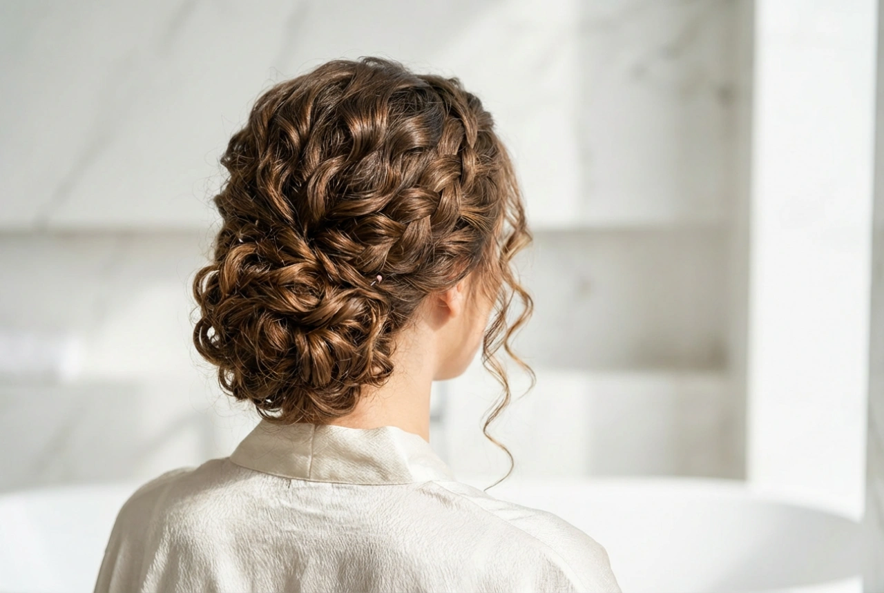 Coiffures pour cheveux bouclés sans frisottis : tresses romantiques et chignons durables