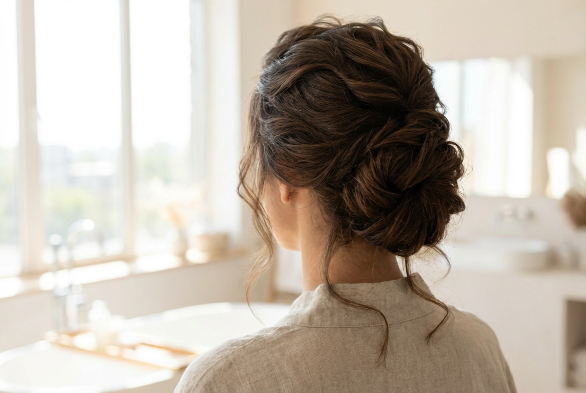 Coiffures attachées pour cheveux mi-longs : techniques simples, tenue et volume