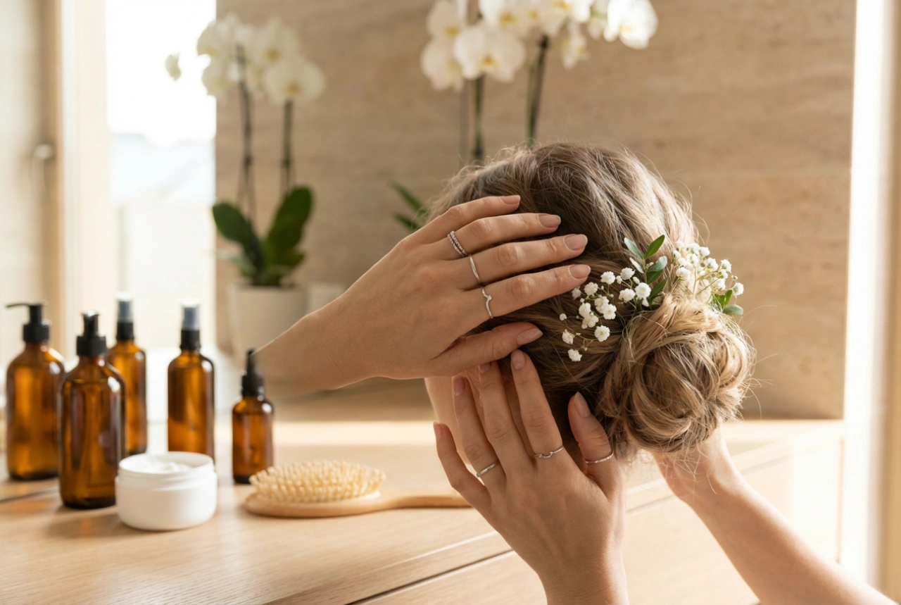Coiffure de mariage : préparation, fixation longue durée et retouches d'urgence