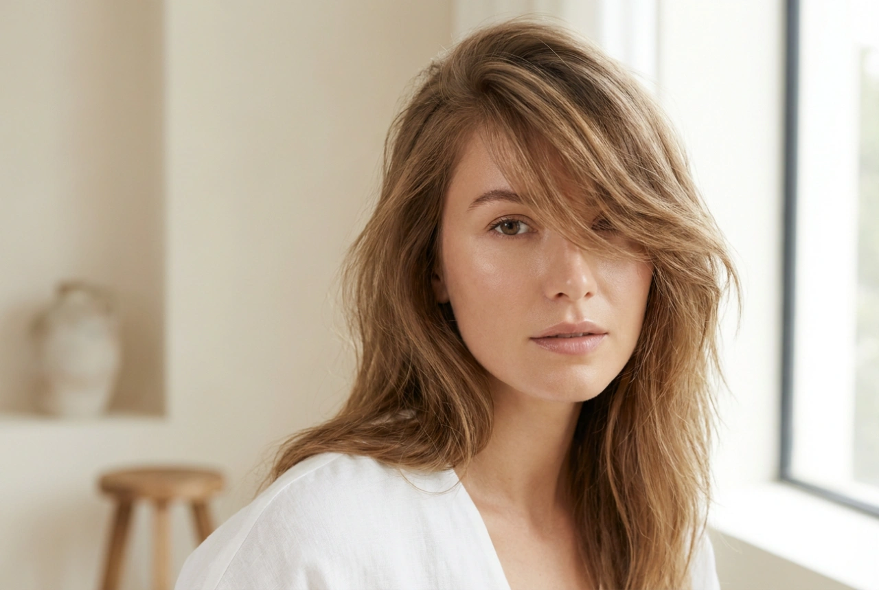 Frange sur le côté : coupe, séchage et fixation sans alourdir