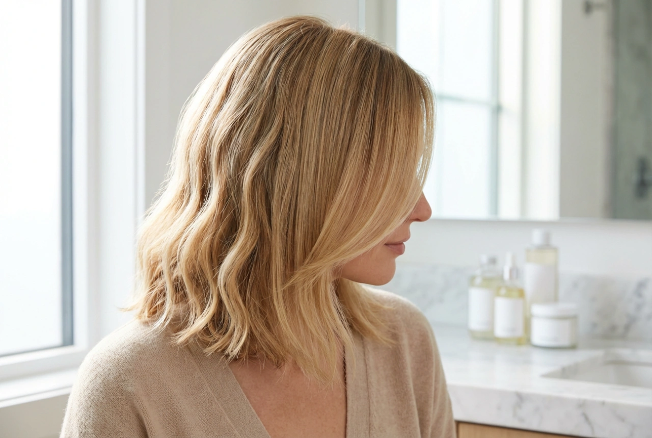Cheveux mi-longs dégradés : techniques de coiffage lisses et ondulées