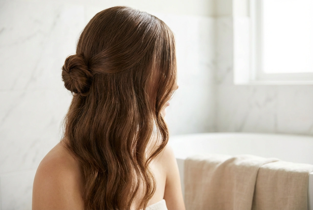 Jolies coiffures pour cheveux longs : 3 chignons simples et des ondulations étape par étape