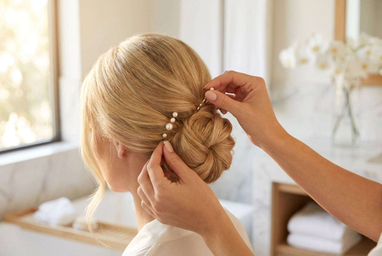 Coiffure de mariage facile : préparation, coiffage et fixation étape par étape