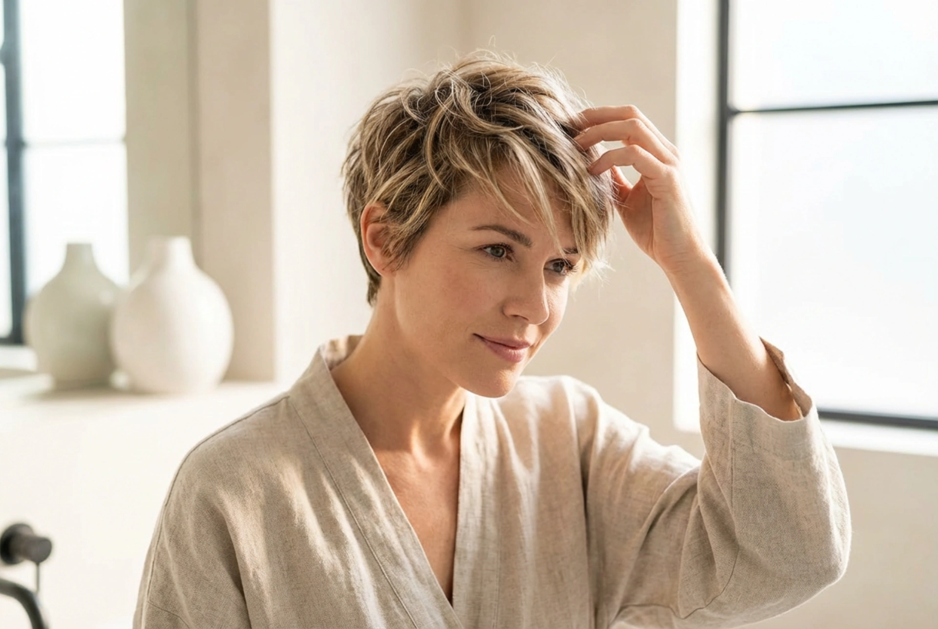 Idée de coiffure sympa pour cheveux courts : coiffage rapide et tenue longue durée