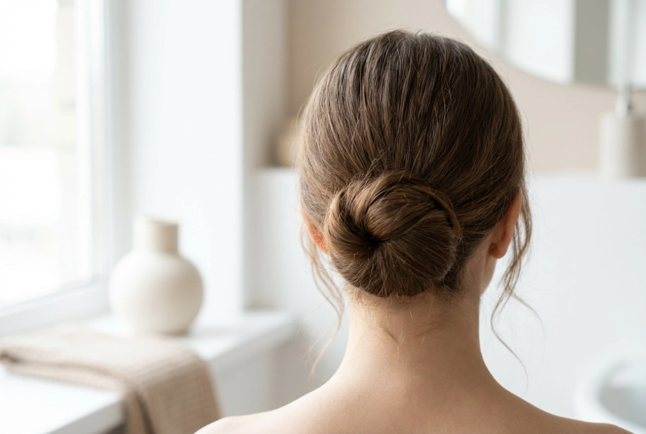Chignon étape par étape : lisse, décoiffé et bas