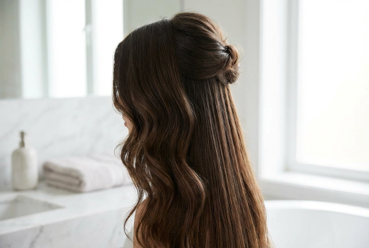 Coiffure pour cheveux longs : ondulations, lissage et chignons étape par étape