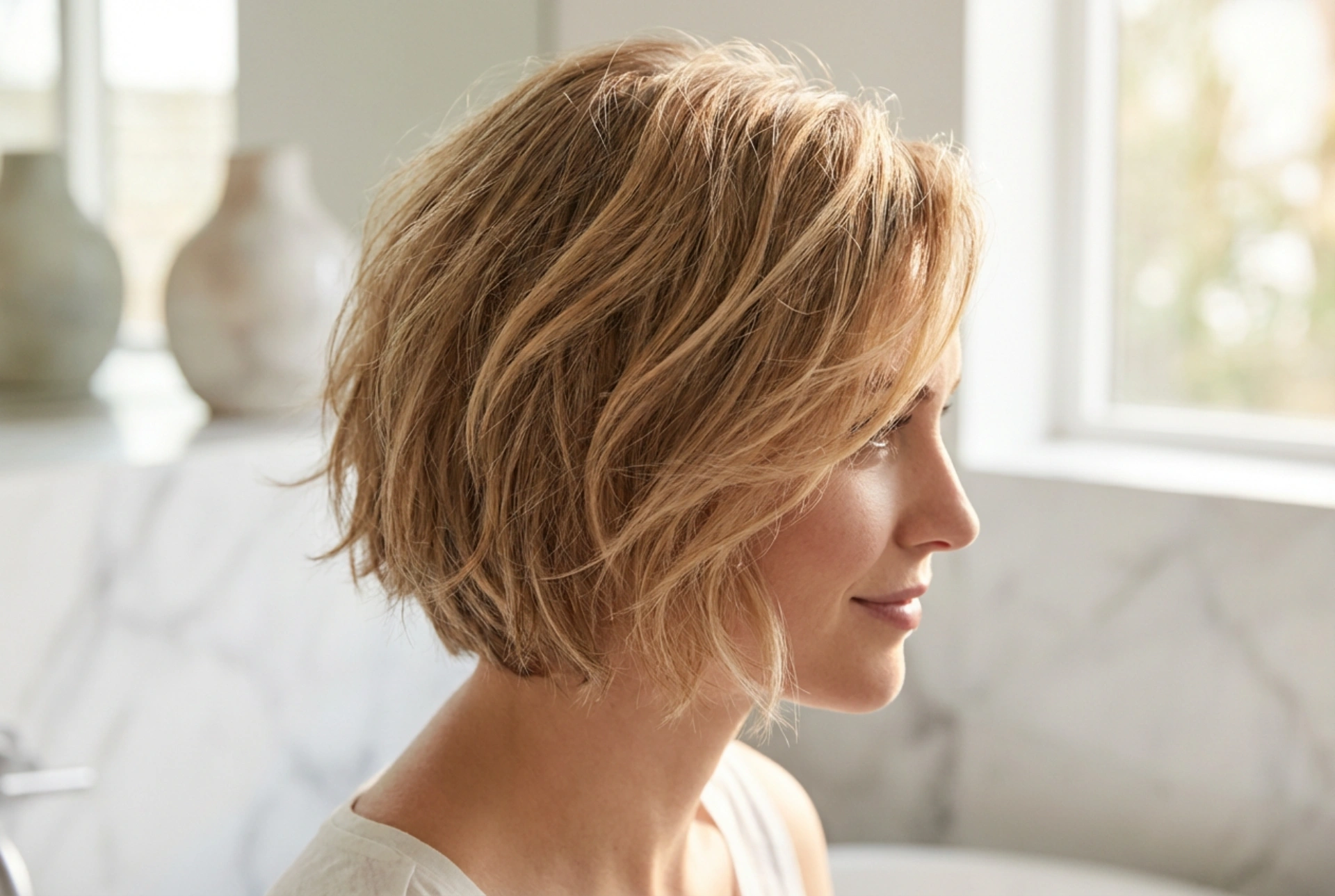 Comment dégrader les cheveux courts : volume, texture et contour doux
