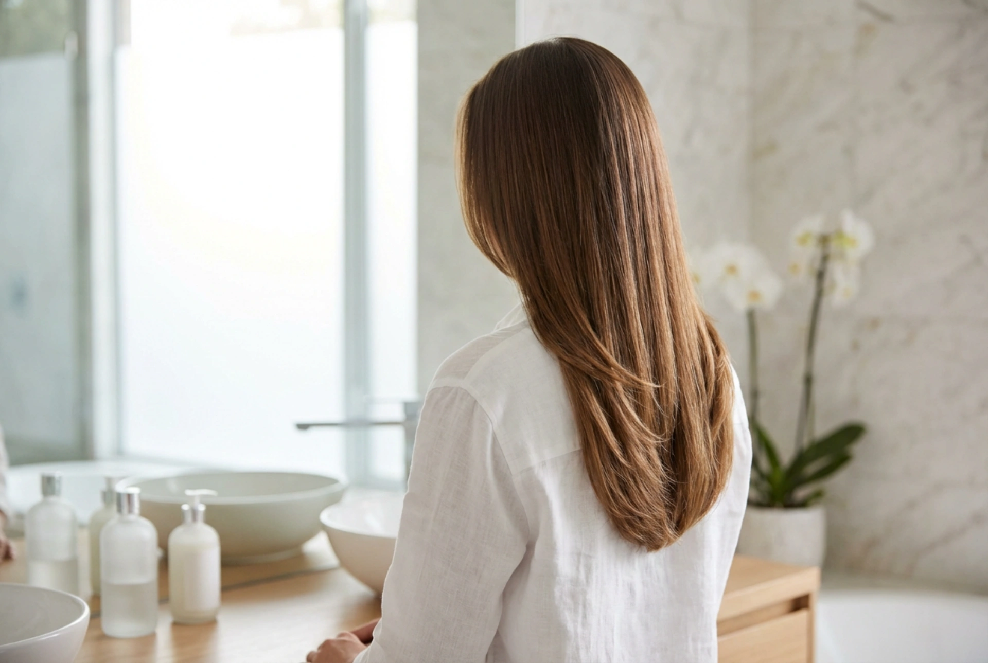 Coupes pour cheveux longs : dégradé, forme en U et soin des pointes