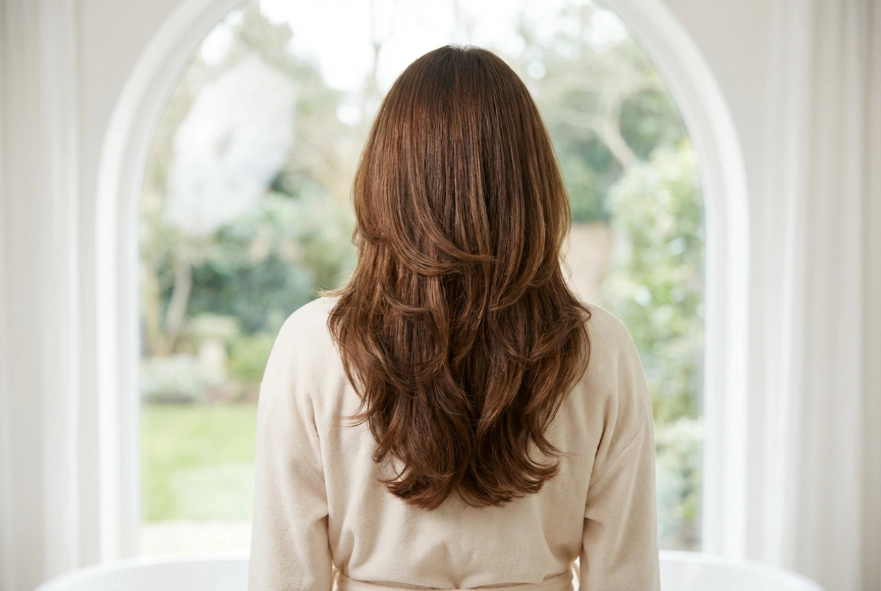 Cheveux longs dégradés avec frange : harmonie et stylisme