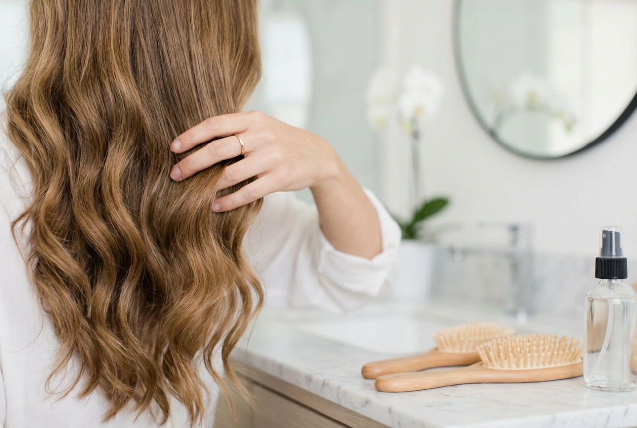 Coiffure élégante à la maison : finition lisse, ondulations et tenue durable