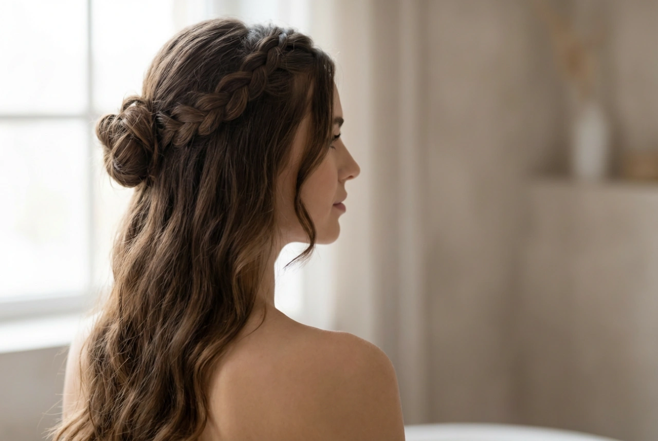 Coiffures tendances pour cheveux longs : tresses simples, ondulations et chignons