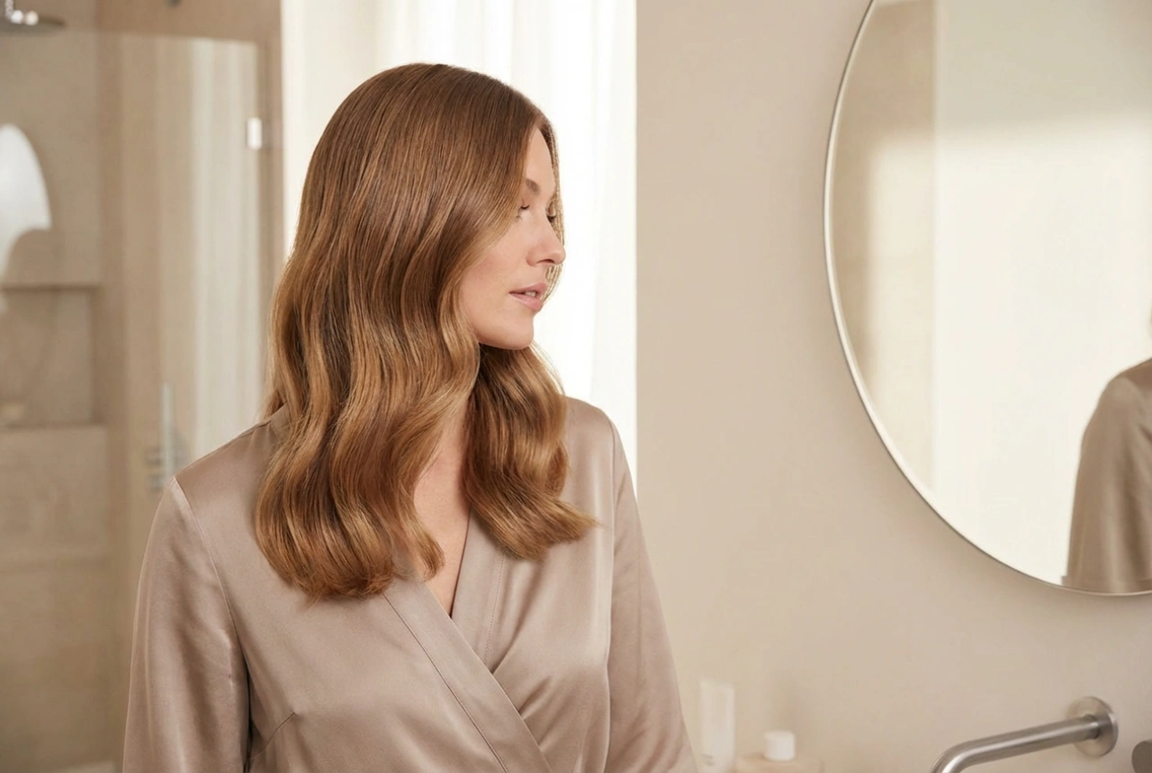 Ondulations pour un mariage sur cheveux mi-longs : durabilité et finition lisse