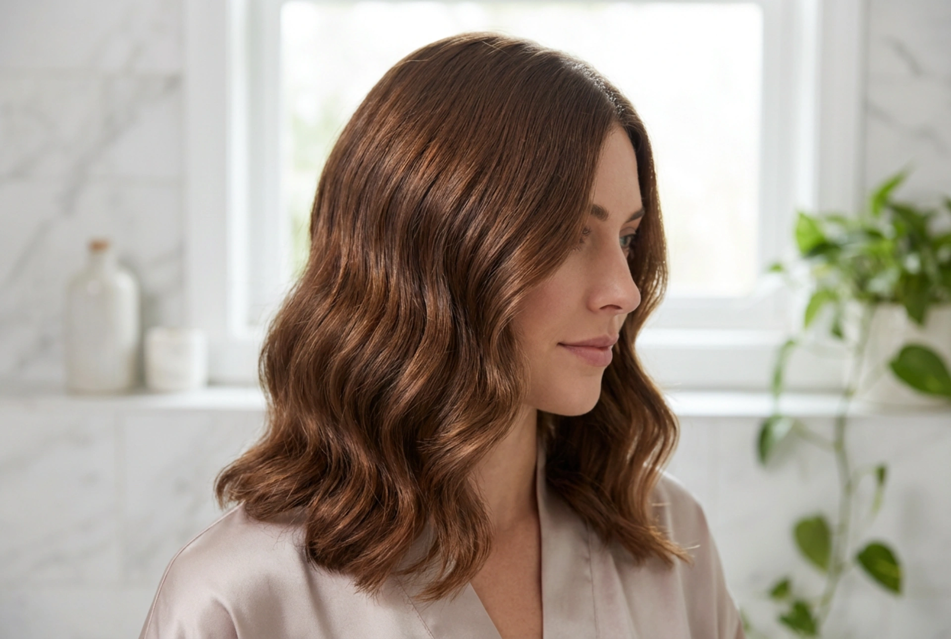 Cheveux ondulés mi-longs sans frisottis : comment les coiffer et les fixer