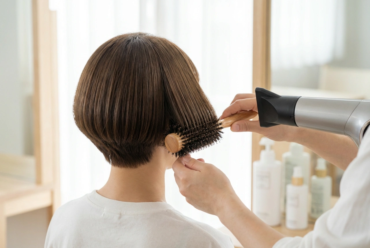 Comment coiffer l'arrière d'une coupe boule : le guide au sèche-cheveux et à la brosse ronde