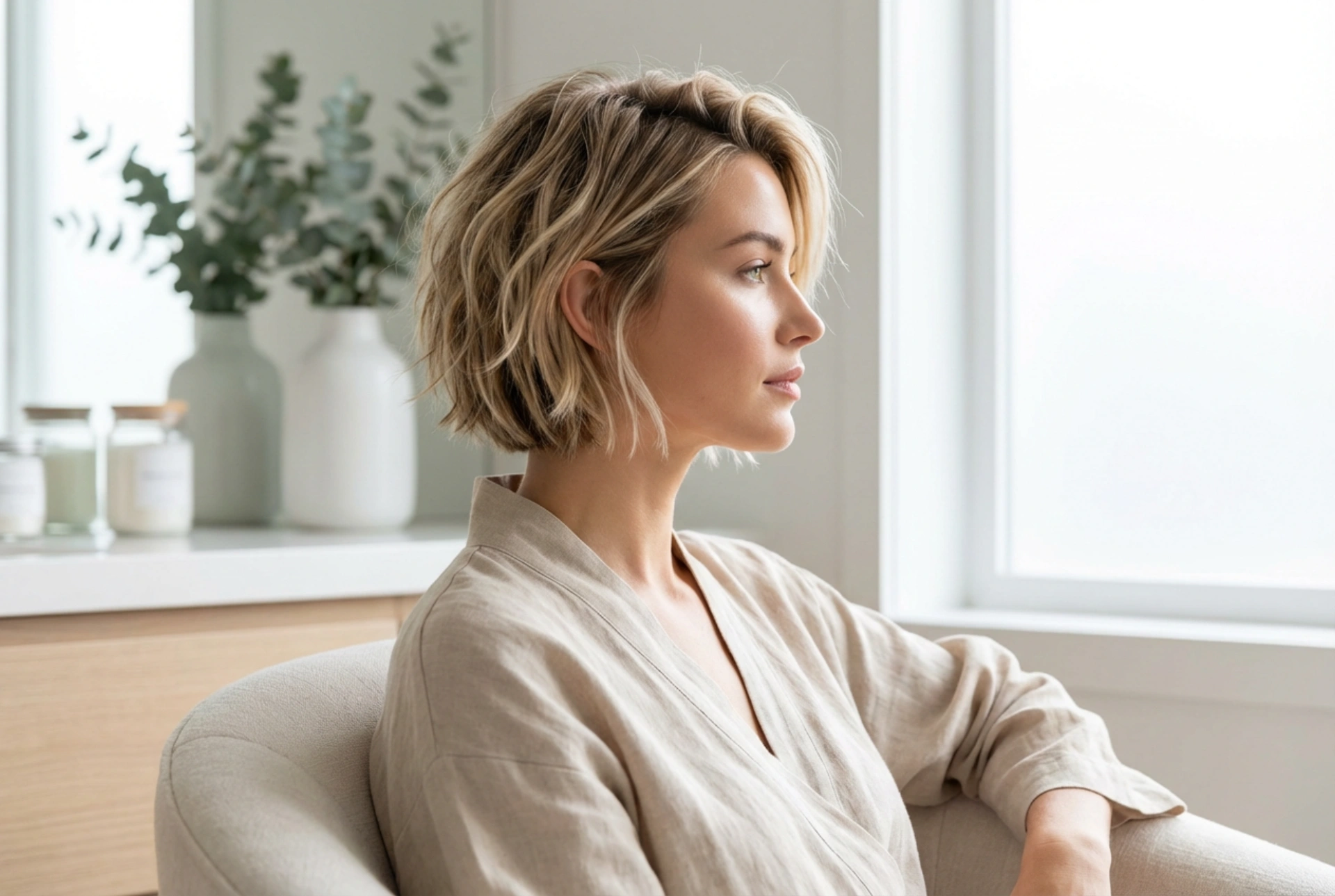 Coupe féminine au quotidien : coiffure pour cheveux courts